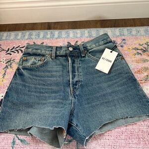 RE/DONE Women's Blue Denim Shorts